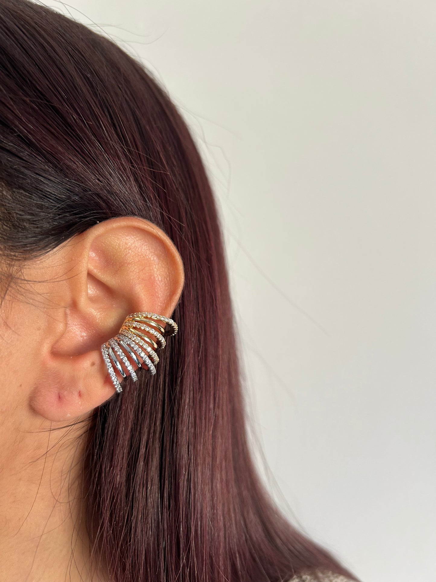Earcuff Honey Argento