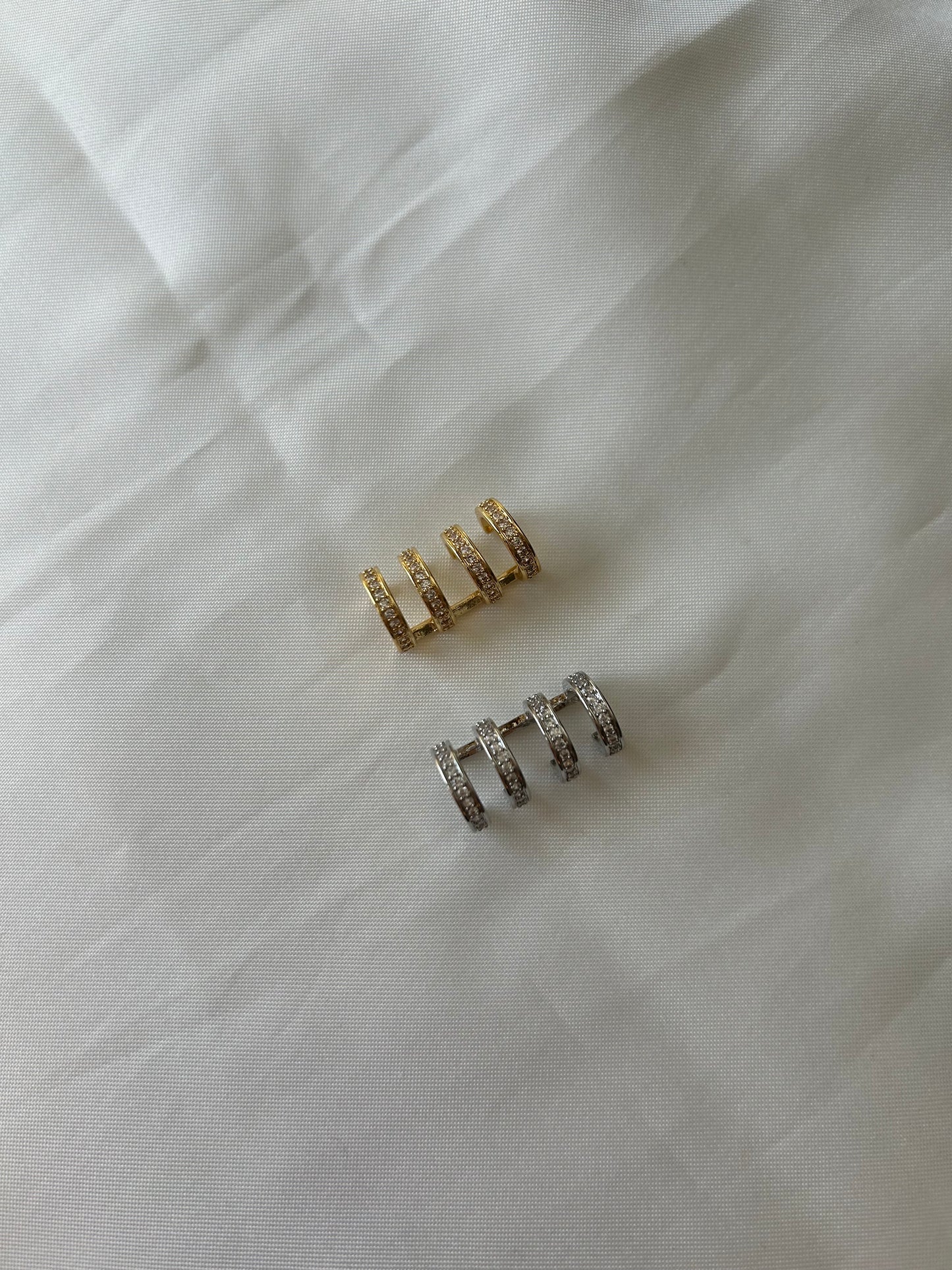 Earcuff Rubinia Argento