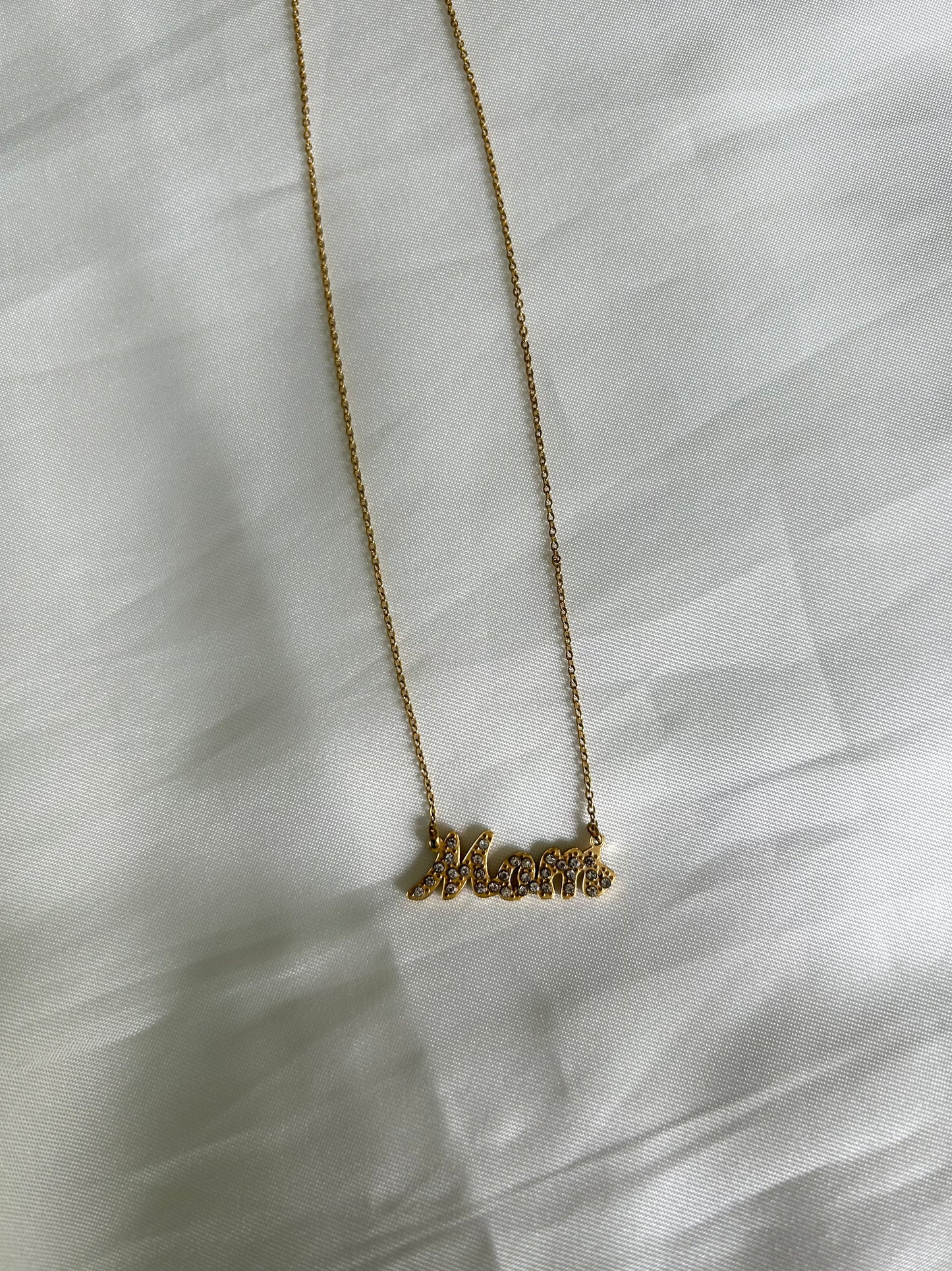 Collana MOM Scritta Oro