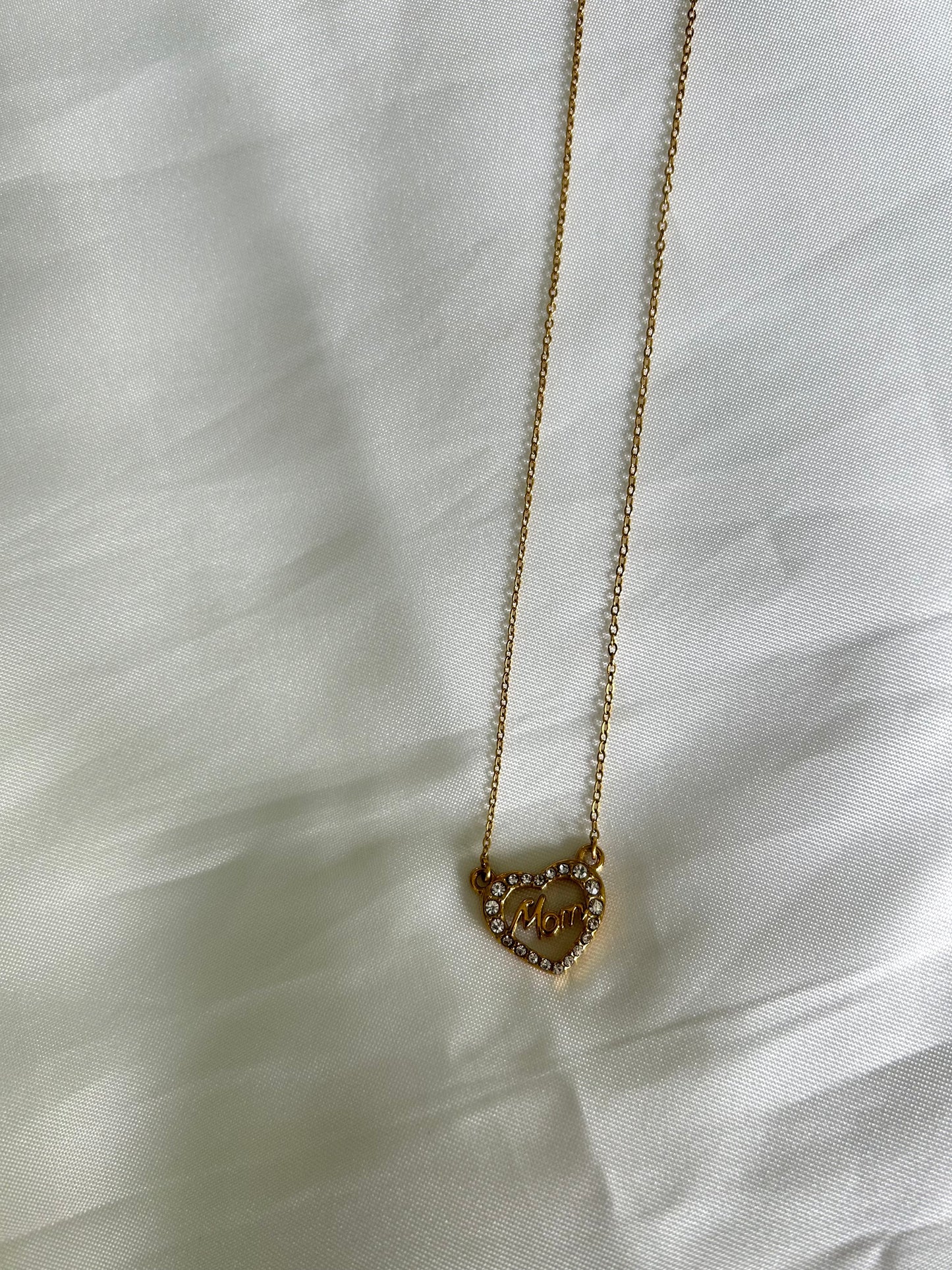 Collana Mini Heart Mom Oro