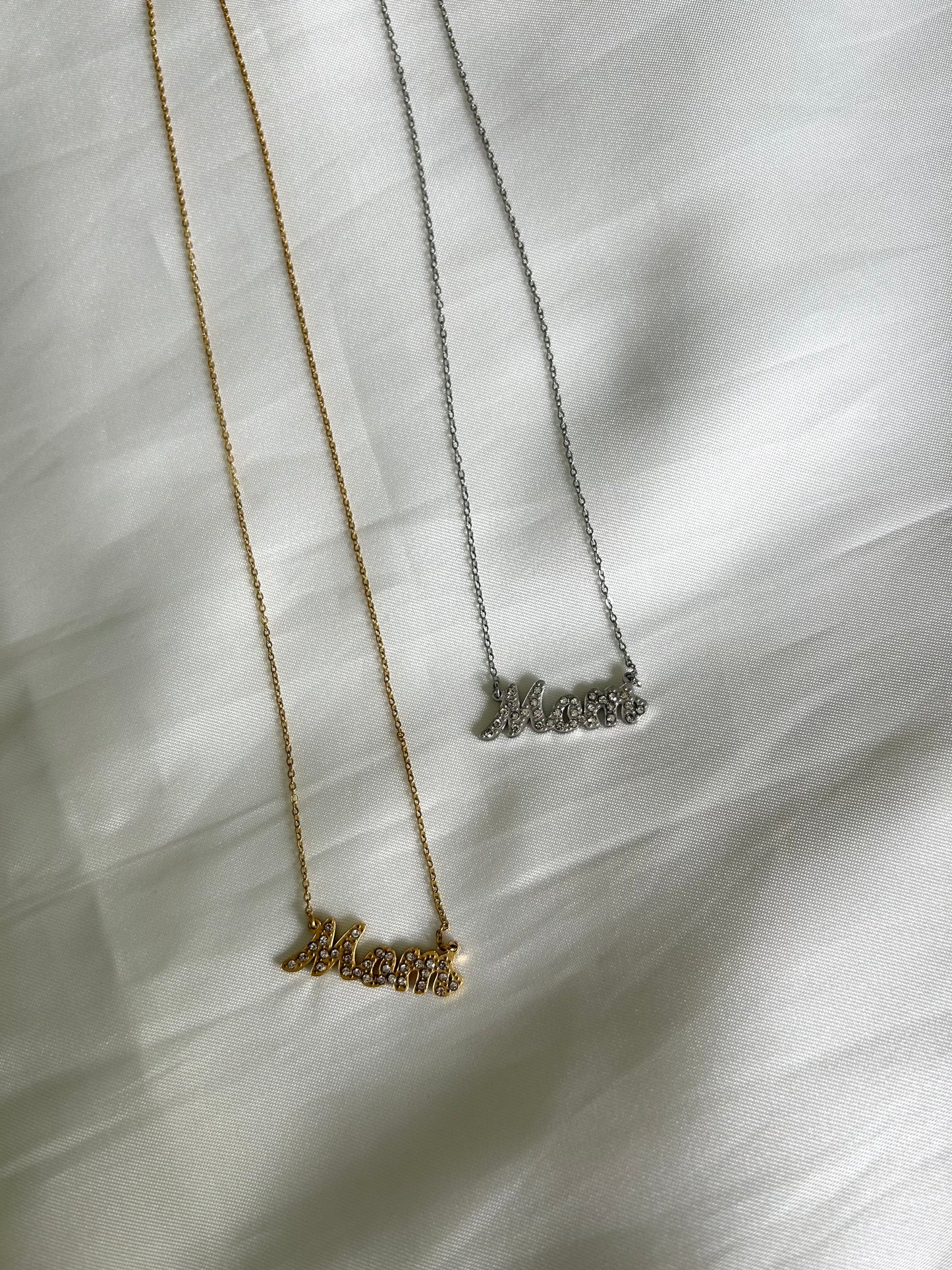 Collana MOM Scritta Oro