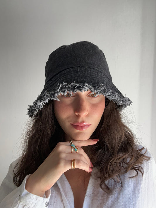 Cappello Ondaluna Denim Nero