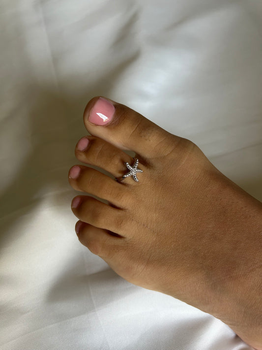 Anello da Piede Stella Marina Argento