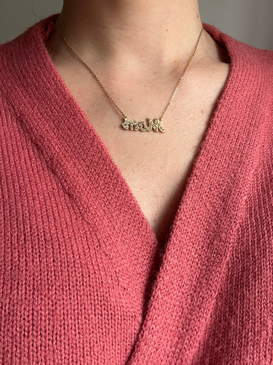 Collana MOM Scritta Oro