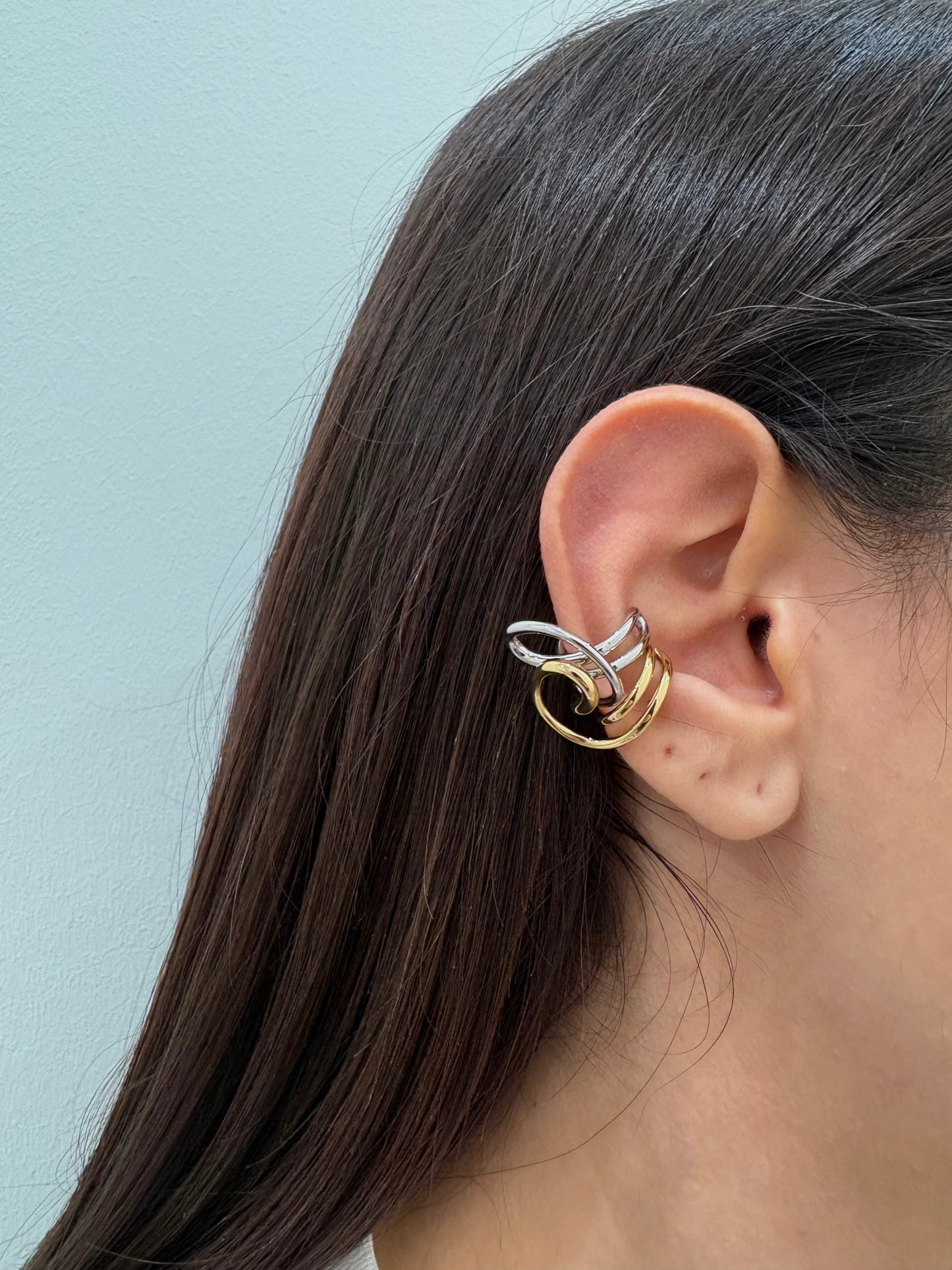 Earcuff Radioso Argento
