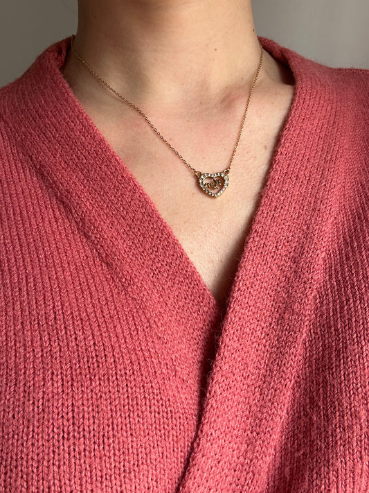 Collana Mini Heart Mom Oro