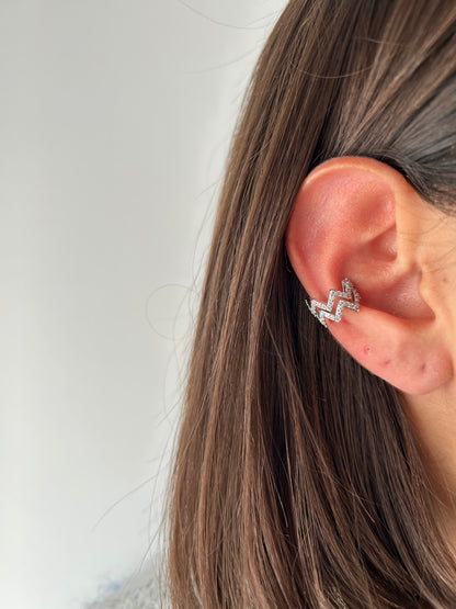 Earcuff Fulmine Argento