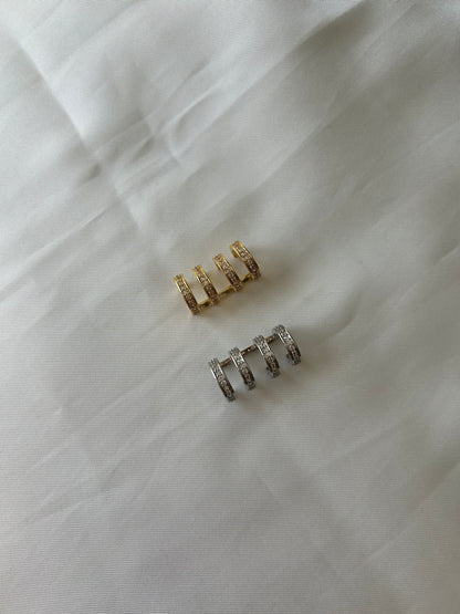Earcuff Rubinia Argento