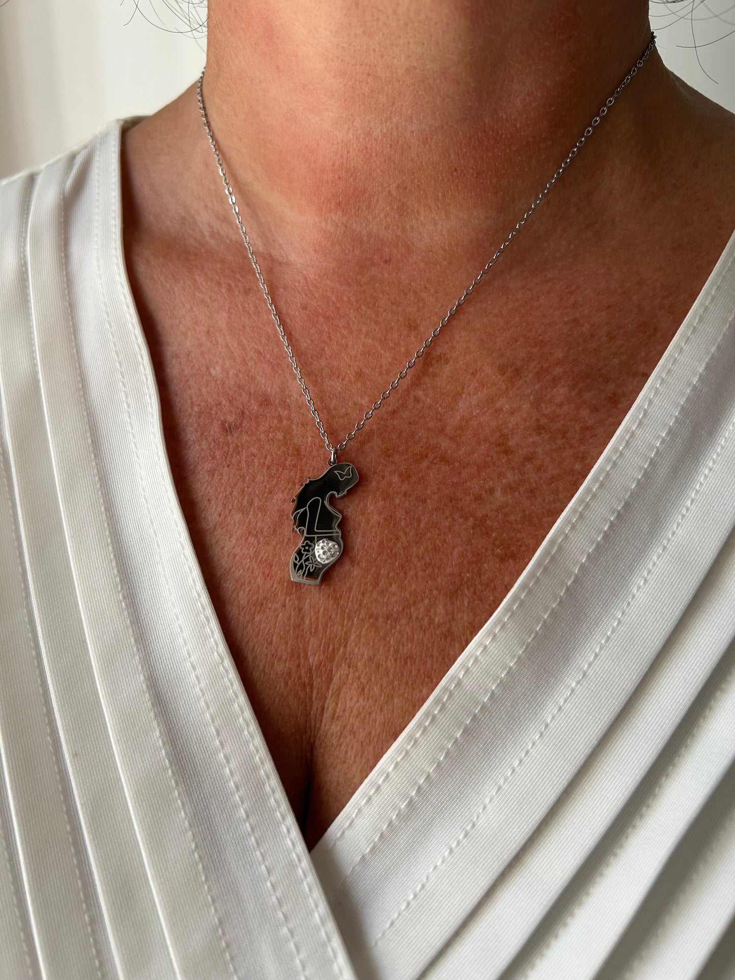 Collana Mom To Be Argento