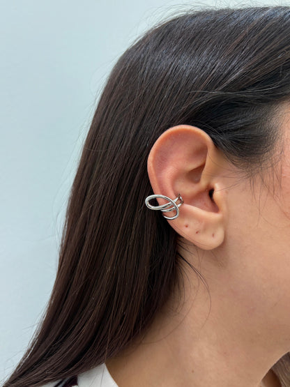 Earcuff Radioso Argento