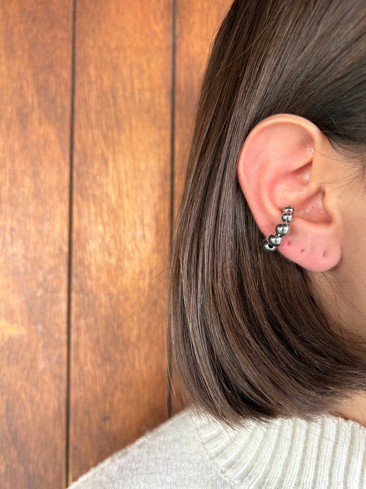 Earcuff Bubble Argento