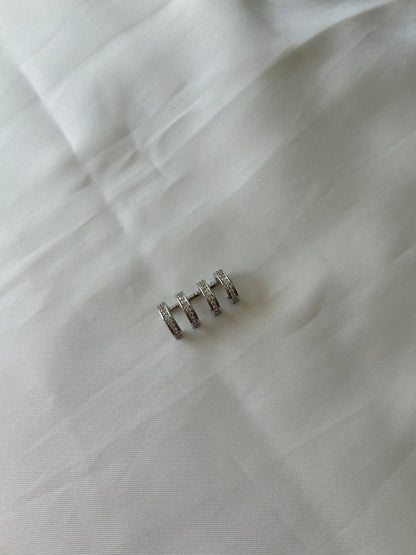 Earcuff Rubinia Argento