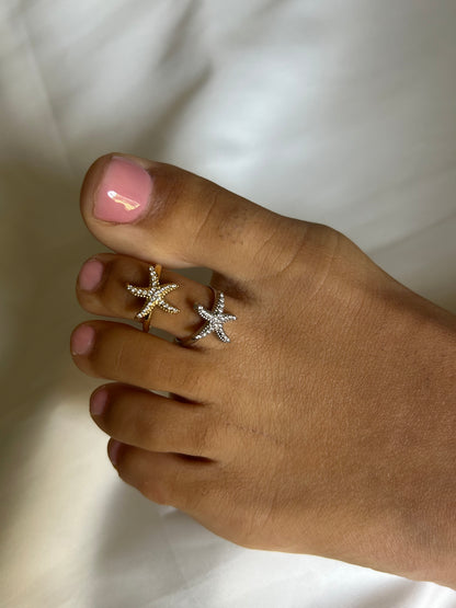 Anello da Piede Stella Marina Argento
