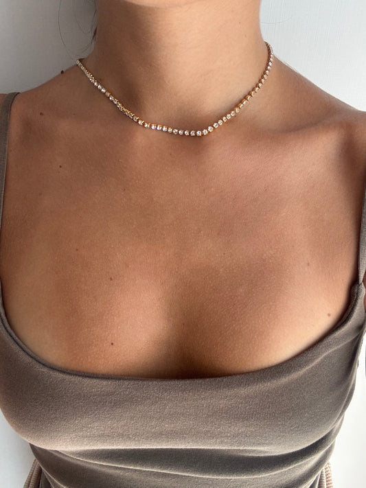 Collana Tennis Oro