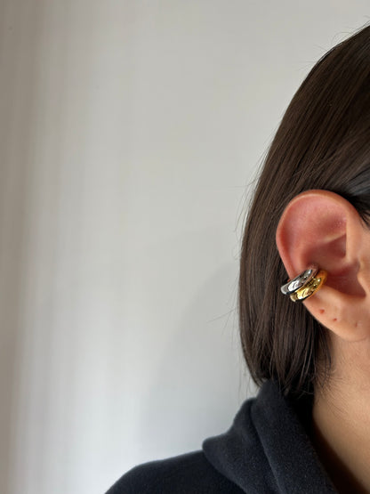 Earcuff Bomba Small Argento