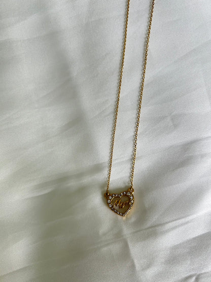 Collana Mini Heart Mom Oro