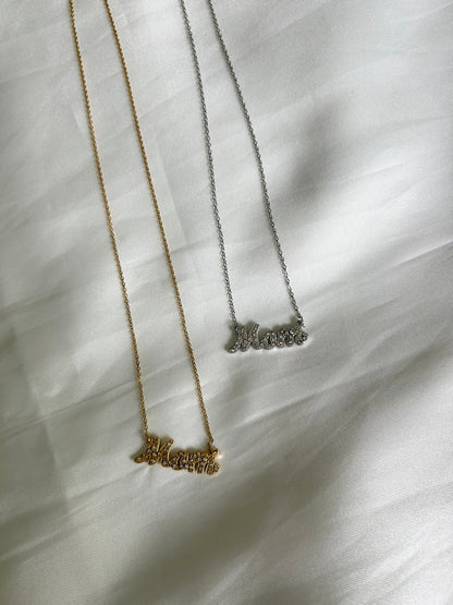 Collana MOM Scritta Oro