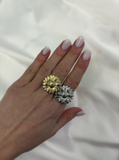 Anello Girasole Argento