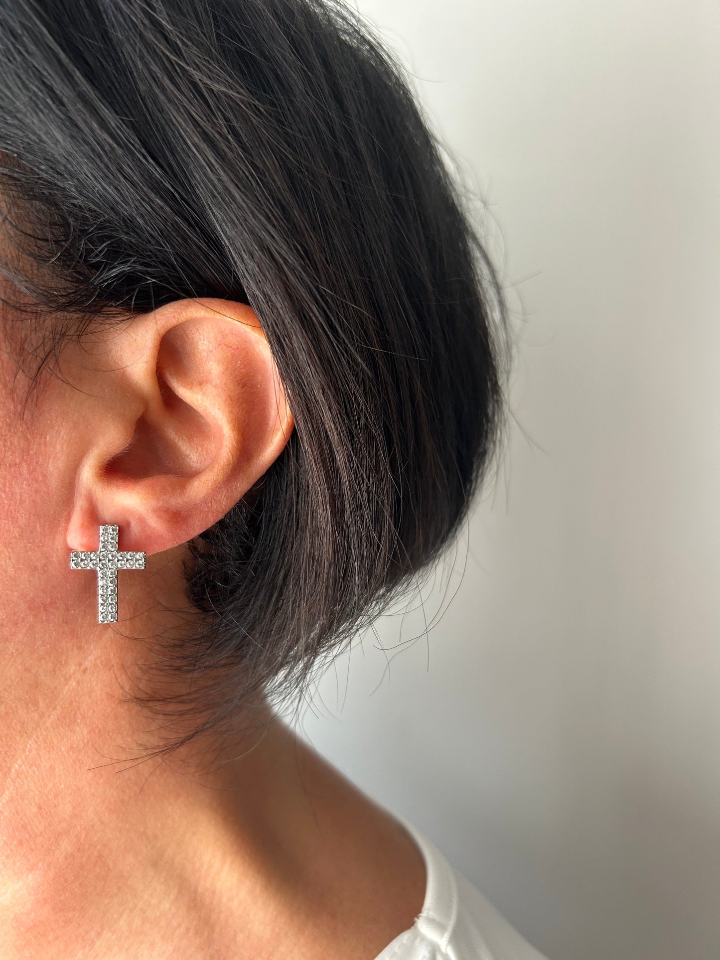 Orecchini Croce Argento