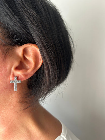 Orecchini Croce Argento