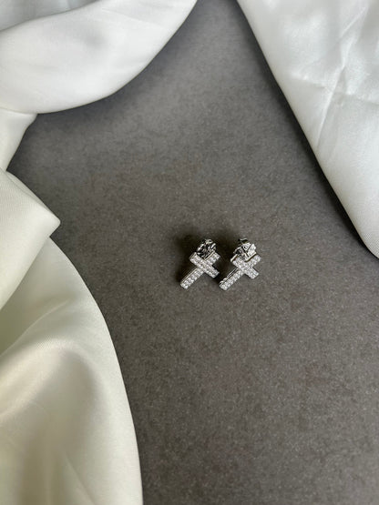 Orecchini Croce Argento
