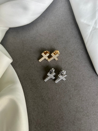 Orecchini Croce Argento